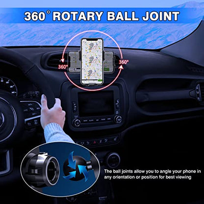 Karltys Car Phone Holder for Jeep Renegade 2015-2024 Accessories Renegade Cell Phone Holder Air Vent Mount for 4-7 Inch Phones Hands Free Thick Case Friendly Mobile Stand - size: 15-23 Renegade Phone Holder