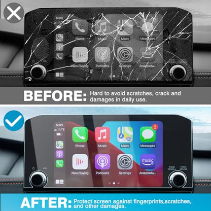 Karltys [Upgrade 2 Pack Mitsubishi Outlander 2022-2024 Screen Protector 9-Inch [No Glare & Fingerprint] for Models SE SEL Black Edition Touchscreen Tempered Glass Outlander Accessories - size: 2022-2024 Mitsubishi Outlander 9-Inch