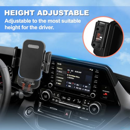 Car Phone Holder Fit for 2020-2025 Toyota Highlander Accessories Phone Mount 8-inch Screen Fixed Clip, Cell Phone Automobile Cradles Hands-Free 360 Degree Rotation Not Affect Air Vent - size: 2020-2025 Toyota Highlander