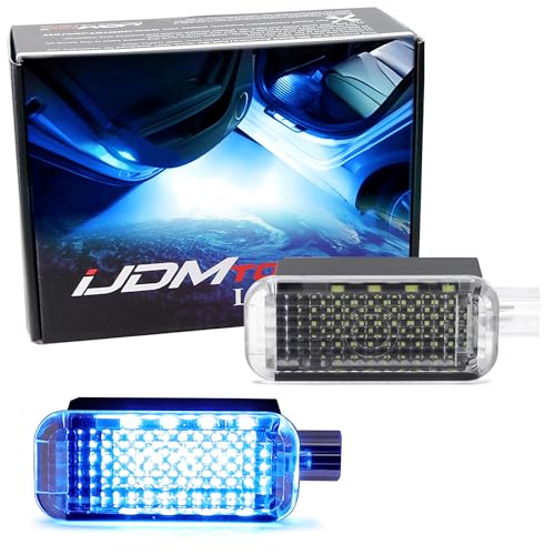 iJDMTOY Aqua Ice Blue LED Footwell, Door Sill, Side/Under Door Lights, Compartment Glove Box or Trunk Cargo Lights, Compatible With Audi A1 A3 A4 A5 A6 A7 A8 Q3 Q4 Q5 Q7 Q8 - style: Aqua Ice Blue