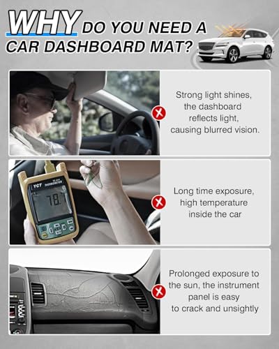 CARTIST Dash Cover Fit for Genesis GV80 2021 2022 2023 2024 2025 Dashboard Cover Mat for GV80 Accessories Non-Slip Carpet Sunshield Glare UV Rays Protector - size: Genesis GV80 2021 2022 2023 2024 2025