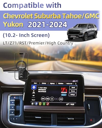PZK Car Phone Mount for 2021-2024 Chevy Tahoe/Suburban/GMC Yukon 10.2-inch - color: Magsafe, size: Tahoe/Suburban/GMC Yukon/GMC Yukon XL 2021-2024