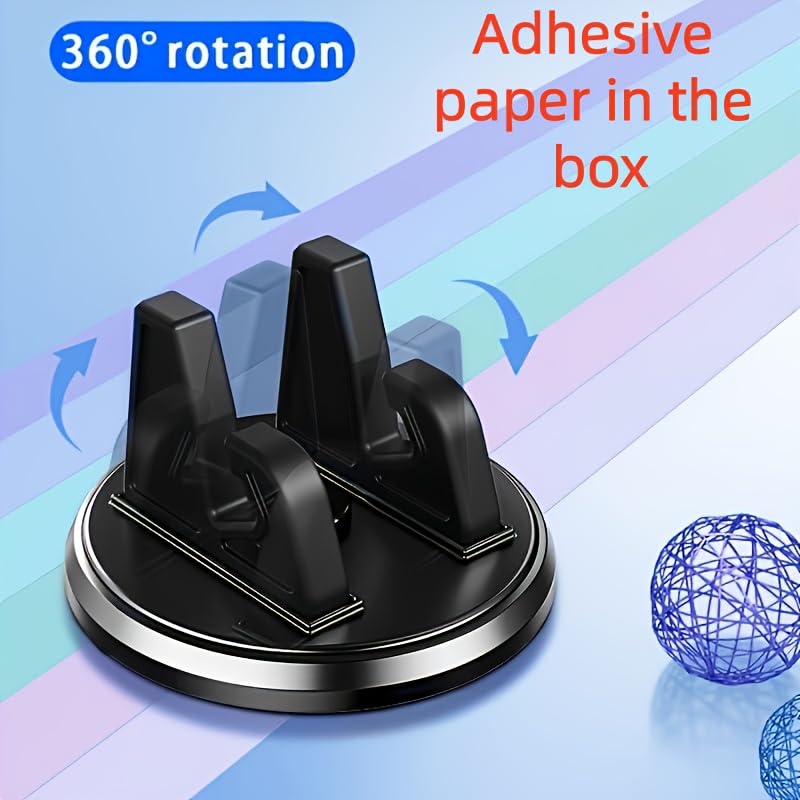 Universal 360-Degree Rotatable ABS Dashboard Mount, Anti-Slip Phone Holder, Car GPS Navigation Accessory, Adjustable Car Phone Stand, Suitable for Car Electronics. All Seasons