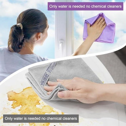 Norwεx - Basic Package - Microfiber - Window Cloth. Just water - without leaving streaks. For Household Enviro Dusting Cleaning Homes, Cars, Bars, Offices. Window Cloth makes cleaning a breeze. Purple - color: Window Cloth (Purple)