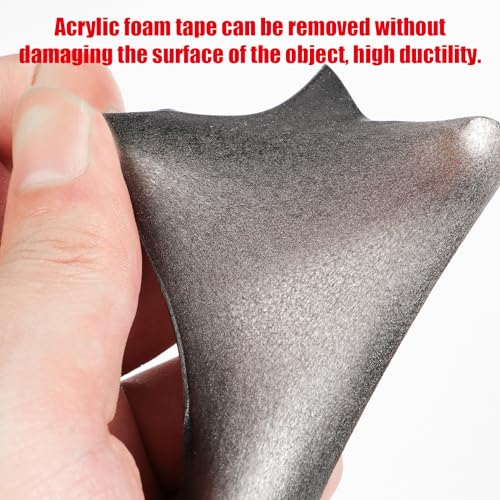 Double Sided Tape Heavy Duty, Waterproof Mounting Foam Tape, 16.5ft Length, 1.18in Width, High Temperature Resistant Adhesive Tape for Car, LED Strip Light, Office Decor, Uses VHB 5952 Raw Material - size: 1.18in x 16.5ft