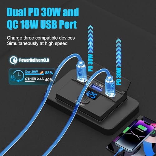 3 Port 12V USB Outlet Surface Mount Lightweight with Voltmeter, Dual USB C 30W and QC 18W Car USB Port 12 Volt Cigarette Lighter Replacement Charger Socket Panel with Button Switch for RV Bus Marine - color: 1 pack