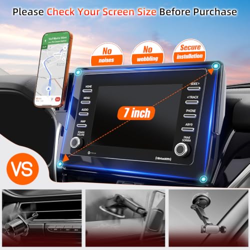 Magnetic Phone Holder for Toyota Camry 2021-2024 7-Inch Screen, for MagSafe - size: 7" Screen