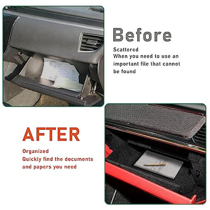 Kewucn Car Registration and Insurance Card Holder, Leather Auto License Document Glove Box Compartment Organizer, Essentials Vehicle Wallet Case for Driver License, ID Card (Gray) - color: Large-Gray
