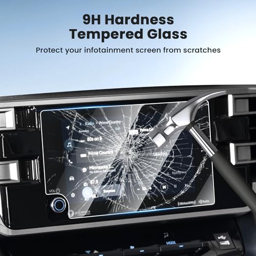 Canvcle 2PCS Screen Protector for 2022-2026 Toyota Tundra SR SR5/2023-2026 Sequoia SR5/2025 2026 4Runner Accessories, 8 Inch Navigation Screen Tempered Glass Touchscreen Protector Screen Cover Film - size: Toyota Tundra/Sequoia/4Runner 8 Inch