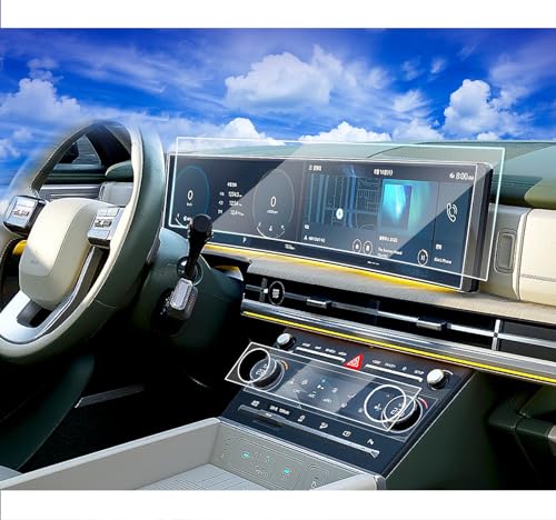 6pcs 2026 2025 Hyundai Santa Fe Screen Protector 【1pcs Design】 & AC Climate Film for 2025 2024 Hyundai Santa Fe SE SEL XRT Limited Calligraphy Hybrid Dual 12.3Inch Plastic Screen Protector Touchscreen - size: santa fe 12.3inch-Soft Protector