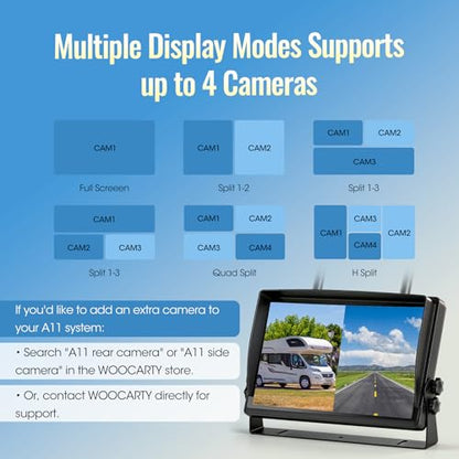 1080P 7" Wireless Backup Camera System for Furrion Pre-Wired RV Truck, DVR Split Screen Monitor & Magnetic IR Night Vision Rear View Camera, IP69 Waterproof for Trailer, Camper, A11 - size: 7" 1-CAM