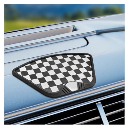 YoRise Car Dashboard Non Slip Mat, 10.62'' x 5.98'' PVC Sticky Dash Pad, Cell Phone Holder Adhesive Mat, Car Dash Gripping Pad Storage Tray for Keys, Sunglasses, GPS (Blackwhite) - color: BlackWhite