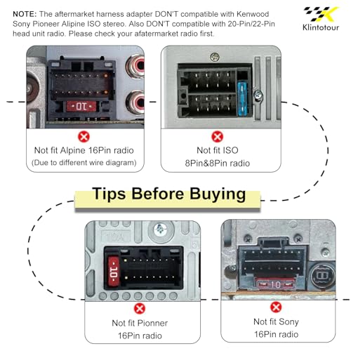 Aftermarket Radio Wiring Adapter Compatible with Toyota 2003-2016, 16Pin Android Car Stereo Harness with Antenna Adapter 20Pin/28Pin SWC Reverse, Fit for Camry Corolla 4Runner RAV4 Tundra - style: with 20Pin/28Pin swc, antenna