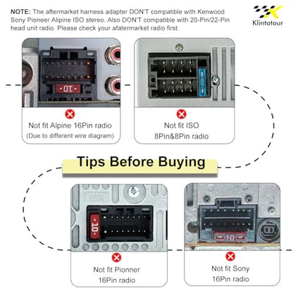 Aftermarket Radio Wiring Adapter Compatible with Toyota 2003-2016, 16Pin Android Car Stereo Harness with Antenna Adapter 20Pin/28Pin SWC Reverse, Fit for Camry Corolla 4Runner RAV4 Tundra - style: with 20Pin/28Pin swc, antenna