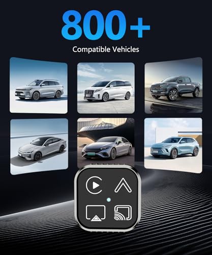2026 4 in 1 Mini Wireless CarPlay Android Auto Adapter (Gunmetal Grey) - color: Gunmetal Grey, 4 IN 1