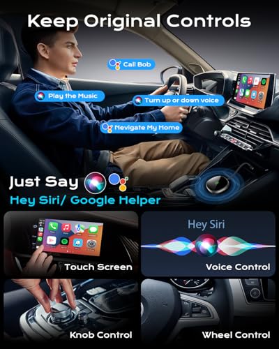 Wireless Carplay Adapter for iPhone & Android Auto 2-in-1, Stable, Plug & Play Low Delay Carplay Wireless Adapter Convert Wired to Wireless Apple Car Play Dongle for iOS 10+/Android 11+ (Grey)