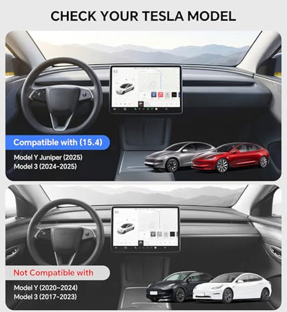 15.4'' Tesla Model Y Premium 2025 & Model 3 (2024-2026) Screen Protector【Fingerprint & Anti Scratch 】 Model Y Premium 2025/Model 3 Accessories Tempered Glass Protector with Alignment Kit