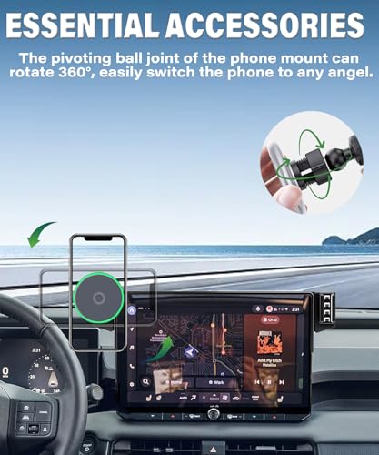 Car Phone Mount for 2026 Toyota RAV4/RAV4 Hybrid 12.9" Screen Accessories - size: fit for 2026 Toyota RAV4 (12.9 Inch Screen)