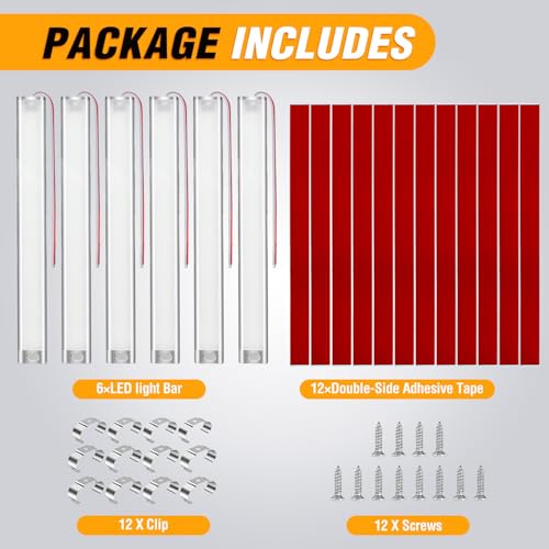 Nilight LED Interior Light Bar 6PCS 15.4 Inch Strip Lights White - color: White Interior Lights-15.4" 6PCS