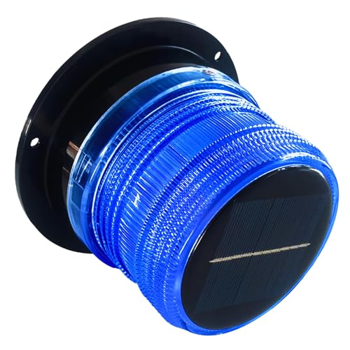 Cloud Fire Solar Magnetic Warning Light, LED Strobe Beacon, Blue - color: Blue