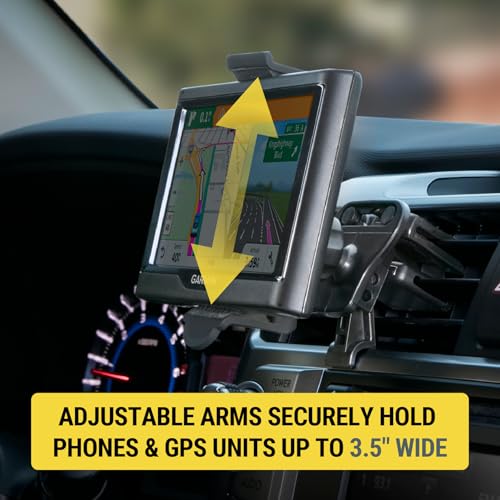 Scosche HDVM Universal 3-in-1 Vent/Windshield/Dashboard Cell Phone Holder Car Mount, Suction Cup Phone Mount with Vent Clip, Compatible with iPhone 16/15/14/13/12 & Mobile Phones up to 3.5 inches - style: Dash / Vent