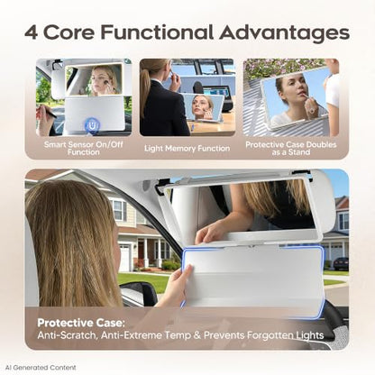 Upgraded Car Sun Visor Mirror Vanity as Gifts for Women Girl Men Makeup
