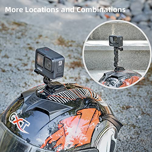 Motorcycle Helmet Chin Mount Kit Compatible with GoPro Hero 13 Black, Hero 12/11/10/9/8/7, DJI Action 6/5 Pro/4/3 and More Action Cameras (Ball Head Motorcycle Helmet Chin Mount) - style: Ball Head Motorcycle Helmet Chin Mount