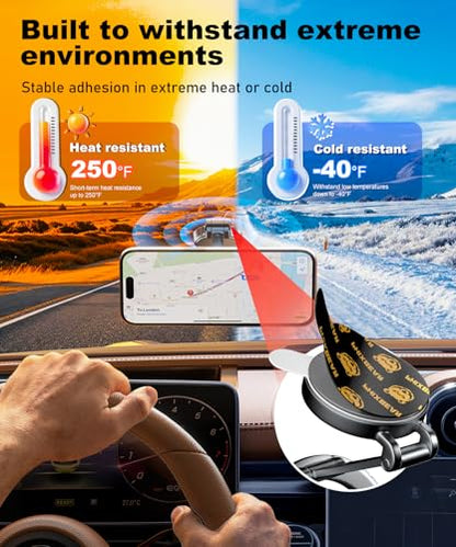 PHIXBEAR Extreme Env. Double Sided Sticky Pads for Dash Cam Mount - Outdoor Heavy Duty Strong Mounting Tape Waterproof Heat Resistant, 36Pcs 1’’ & 2’’ Adhesive Tape for Car Phone Holders - size: 36Pcs 1’’ & 2’’