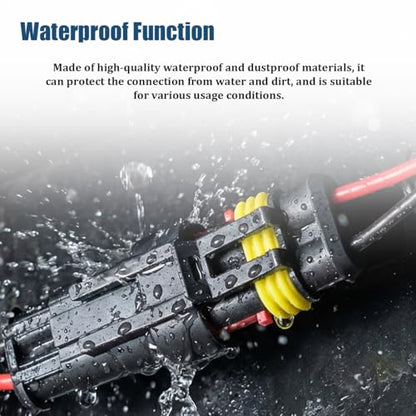 5PCS 2 Pin Car Electrical Wire Connector, Waterproof Male and Female Vehicle Terminal Wire Connectors Plug, Automotive Wire Plug Socket Kit, Universal for Sedan Truck Motorcycle - size: 2 Pin
