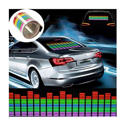 Sound Music Beat Activated Car Sticker Equalizer Rhythm LED Flash Light Audio Voice Rhythm Lamp (90x25cm) - size: 90x25cm