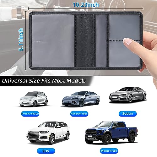 Kewucn Car Registration and Insurance Card Holder, Premium Leather Glove Box Organizer, Magnetic Closure Auto Document Holder for Driver License and Cards, Perfect for Most Cars - color: Small-Black