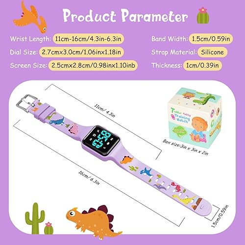 BEN NEVIS Potty Training Watch, Digital Toddler Watch with Countdown/Music/Alarm Clocks/Vibration Reminder and Waterproof, Remind Toddler to Go to The Toilet - color: 15-LightPurple-KL1