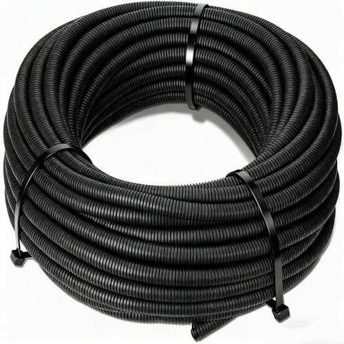 Sasylvia 1.5" X 15 ft Split Wire Loom Tubing, Cord Protector - size: 1.5" X 15ft