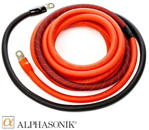 Alphasonik AAK0G Premium 0-Gauge Complete Car Amplifier Installation Kit Hyper-Flex Power, Ground, Speaker Wire RCA Cable - Exceeds AWG (American Wire Gauge) Standard Element Certified Amp Install Kit - size: 0-Gauge Amp Kit