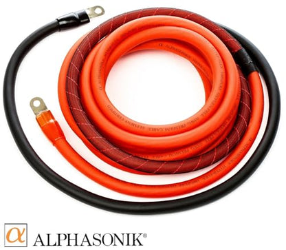 Alphasonik AAK0G Premium 0-Gauge Complete Car Amplifier Installation Kit Hyper-Flex Power, Ground, Speaker Wire RCA Cable - Exceeds AWG (American Wire Gauge) Standard Element Certified Amp Install Kit - size: 0-Gauge Amp Kit