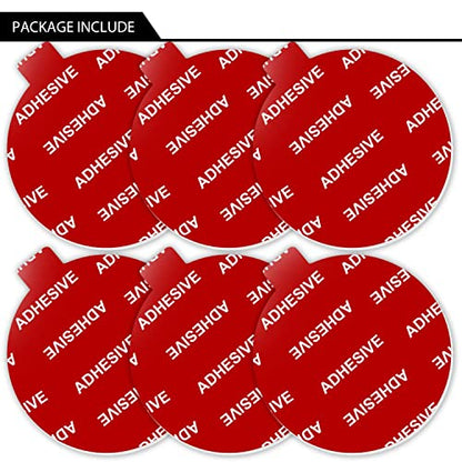 AZXYI Sticky Adhesive Replacement for Windshield Camera Holder, 6pcs 2.76"(70mm) VHB Circle Double-Sided Adhesive Tapes for Dashboard Suction Cup Mount, Mounting Disk Pads, Dash Cam/GPS/Sucker Holder