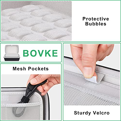 BOVKE GPS Case for 5-5.5" inch GPS Navigator Garmin Drive 52/Drive 51/53 DriveSmart 55/dezl OTR500/zumo 396 LMT-S/Garmin zūmo XT GPS Navigation System, Mesh Pocket for Car Charger, USB Cables, Black - color: Black