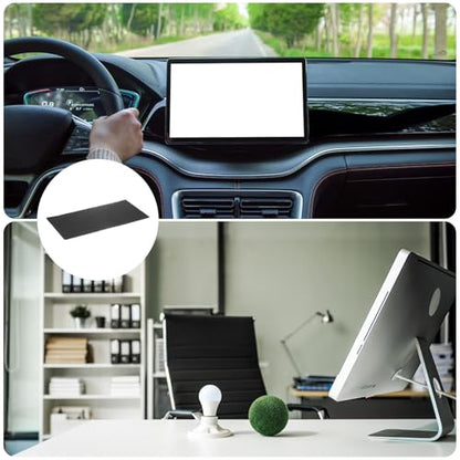 HARFINGTON Car Dashboard Anti-Slip Mat 15.7" x 8" Universal Sticky Dash Pad Washable Reusable Car Non-Slip Mats for Phone Keys Sunglasses Electronic Devices, Black - size: 15.7" x 8"