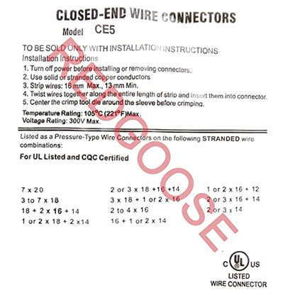 500PCS Closed End Crimp Connector 26-12 AWG Nylon Wire Connectors Crimp Cap Wire Terminals(26-18AWG 200PCS, 26-16AWG 200PCS, 26-12AWG 100PCS) - style: Kit-600
