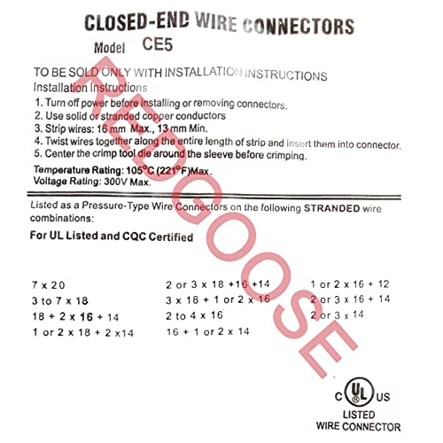 300PCS Closed End Crimp Connector 26-12 AWG Nylon Wire Connectors Crimp Cap Wire Terminals(26-18AWG 100PCS, 26-16AWG 100PCS, 26-12AWG 100PCS) - style: 26-12 AWG Kit