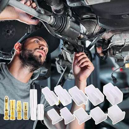 Zpana 700PCS 2.8mm Car Electrical Wire Connectors Kit, 2 3 4 6 9 Pin Male & Female Header Crimp with 30 Sets 4mm Bullet Terminal, Automotive Electrical Connectors Assortment, Universal Fit