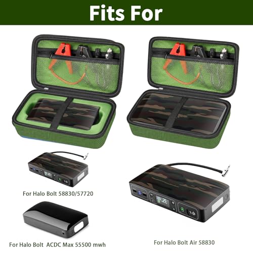 casmilee Hard Travel Case for Halo Bolt 58830 and 57720 - color: Army Green, style: Fit for Halo Bolt Air 58830