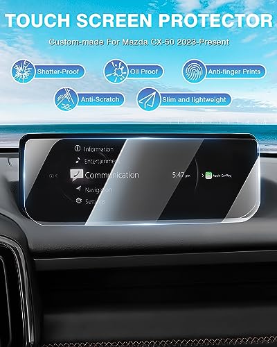 Karltys [Upgrade 2 Pack Screen Protector for 2026~2023 Mazda CX-50/CX50 10.25 Inch [No Glare & Fingerprint] Tempered Glass 2023~2026 Mazda CX-50/CX50 Accessories - size: 10.25 Inch 2023~2025 Mazda CX-50/CX50
