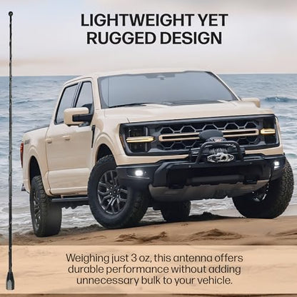 15 Inch Black Antenna for Ford F-150 F-250 F-350 Raptor (1950-2026) Bronco - color: Black