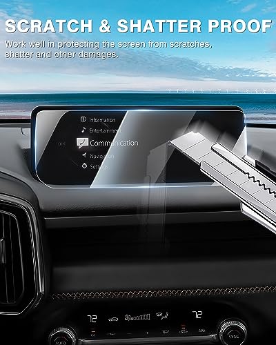 Karltys [Upgrade 2 Pack Screen Protector for 2026~2023 Mazda CX-50/CX50 10.25 Inch [No Glare & Fingerprint] Tempered Glass 2023~2026 Mazda CX-50/CX50 Accessories - size: 10.25 Inch 2023~2025 Mazda CX-50/CX50