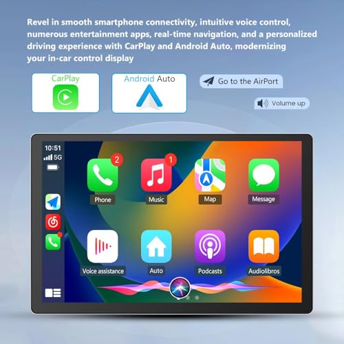 Junsun 13.1 inch Car Radio Stereo for Jeep Wrangler JK Compass Dodge Ram Built-in Carplay Android Auto,Android 12 Head Unit 2G RAM 32GROM with DSP WiFi GPS Navigation Bluetooth SWC