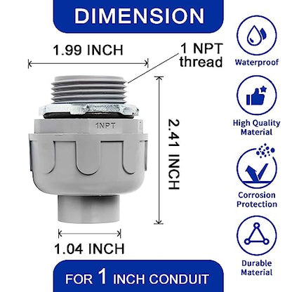 (1" Conduit Parts 30 Pack) Yariwiz 1 Inch PVC Electrical Conduit Fitting Plastic Liquid Tight Conduit Connector Kit, 10 Pack of Conduit 90 Degree Elbows and 10 Pack of Conduit Straps - style: 1" Part Kit-30 Pack