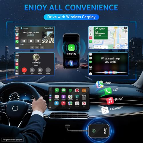 acer CarPlay Wireless Adapter for Apple — iPhone Wireless Apple CarPlay Wireless Adapter Upgrade Wired CarPlay to Wireless for Seamless Music Navigation Calls and Messages