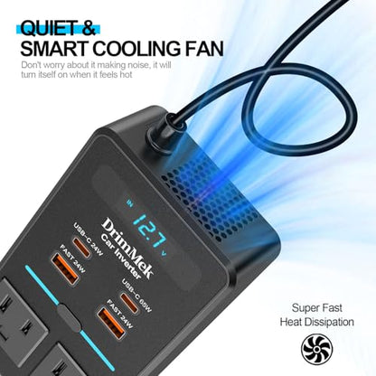 300W 자동차 전원 인버터 12V - 110V 자동차 콘센트 어댑터