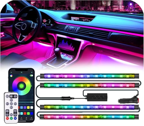 Car LED Lights, RGB Smart Car Interior Lights, App Remote Control - color: RGB 48SMD